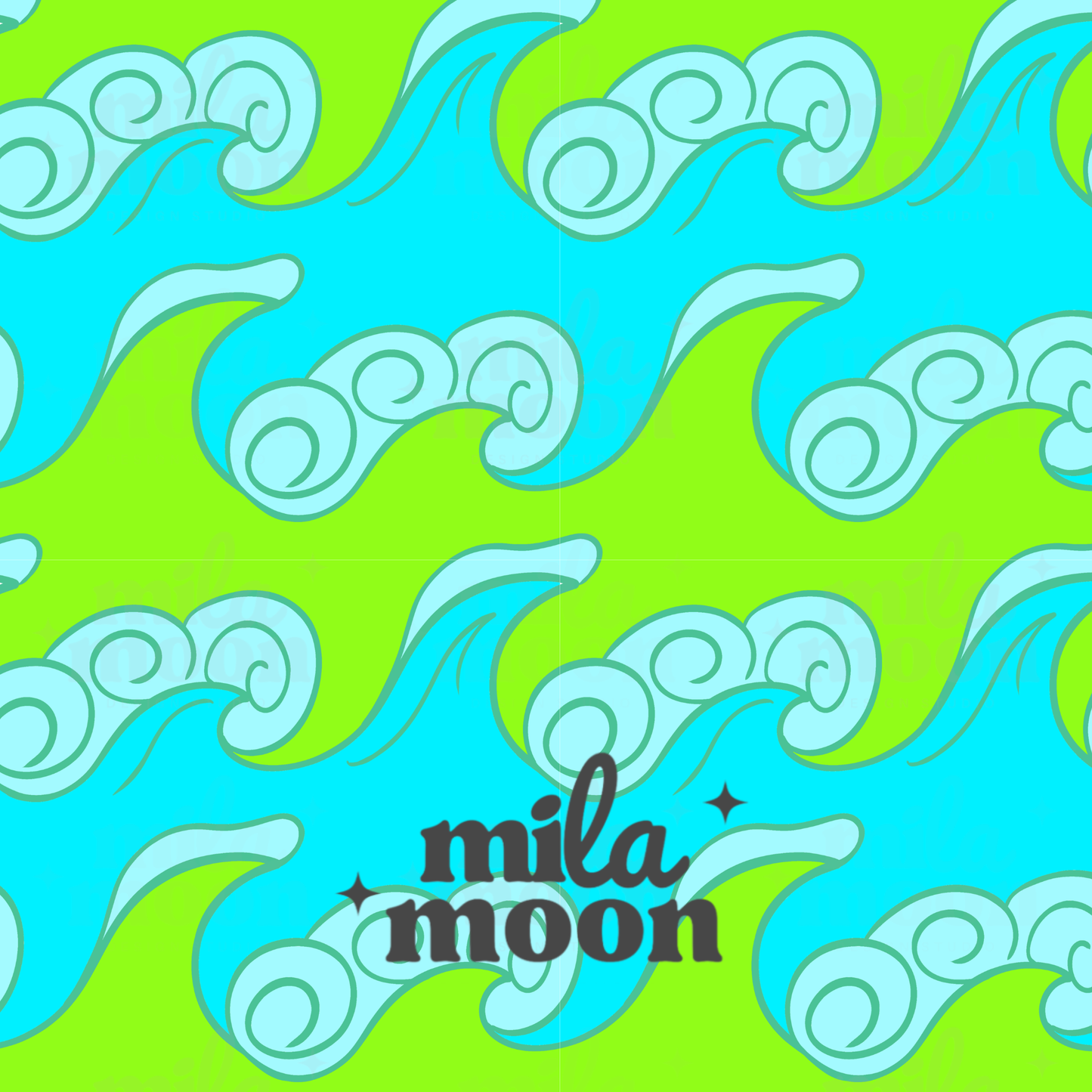 Beach Waves Green