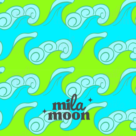 Beach Waves Green