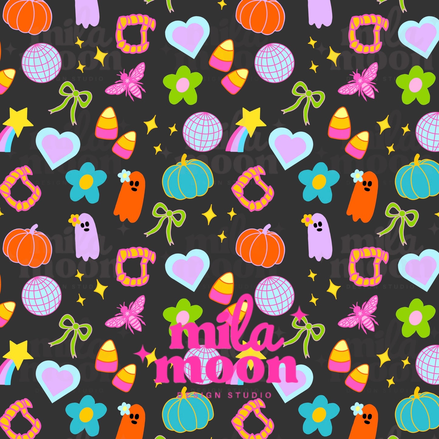 Groovy Ghouls Halloween Black