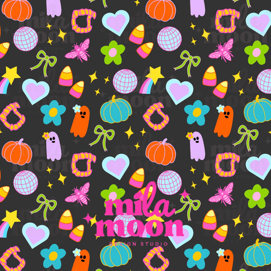 Groovy Ghouls Halloween Black