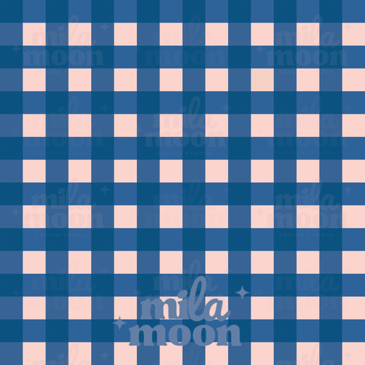 Blueberry Gingham Pink