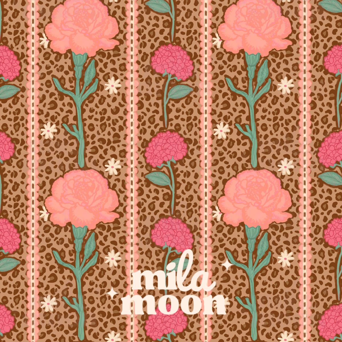 Vintage Leopard Floral
