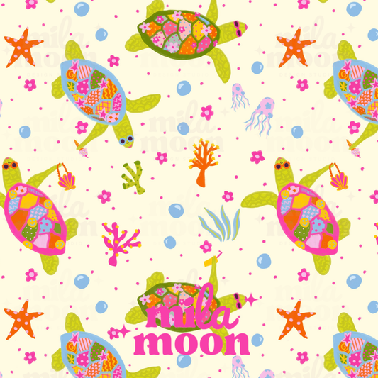 Beachy Turtles Pink