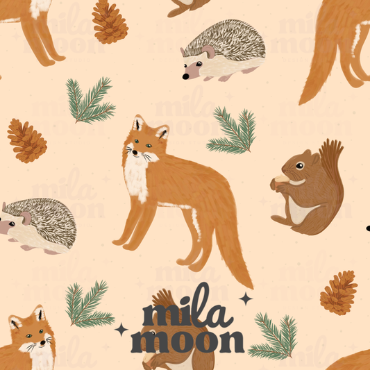 Fall Woodland Animals Tan