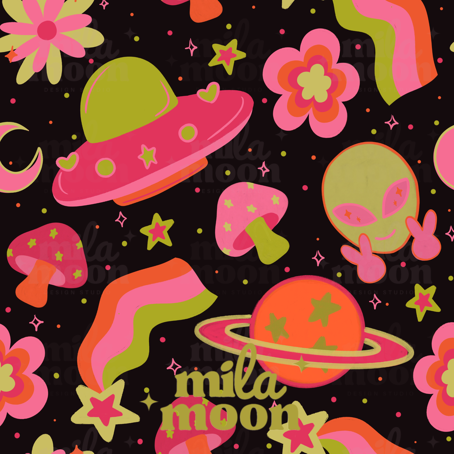 Retro Spacey Black