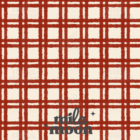Market Plaid Red