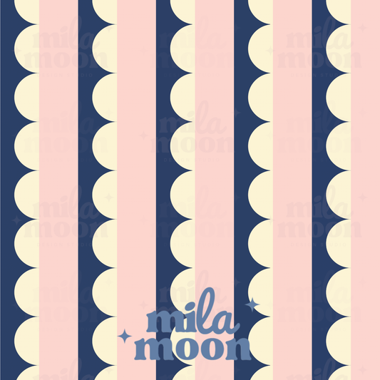 Blueberry Pink Scallop