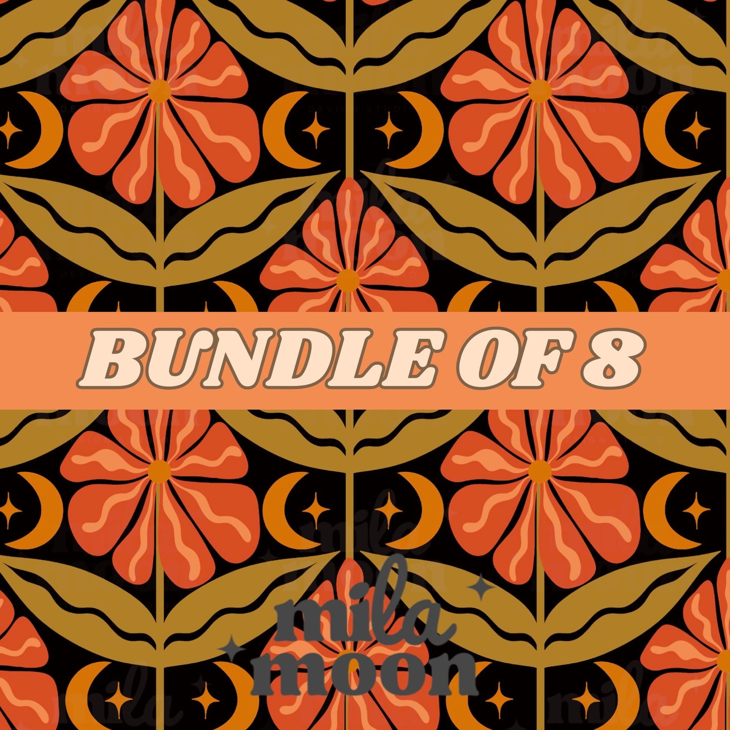 Boho Moon Floral Moon Bundle