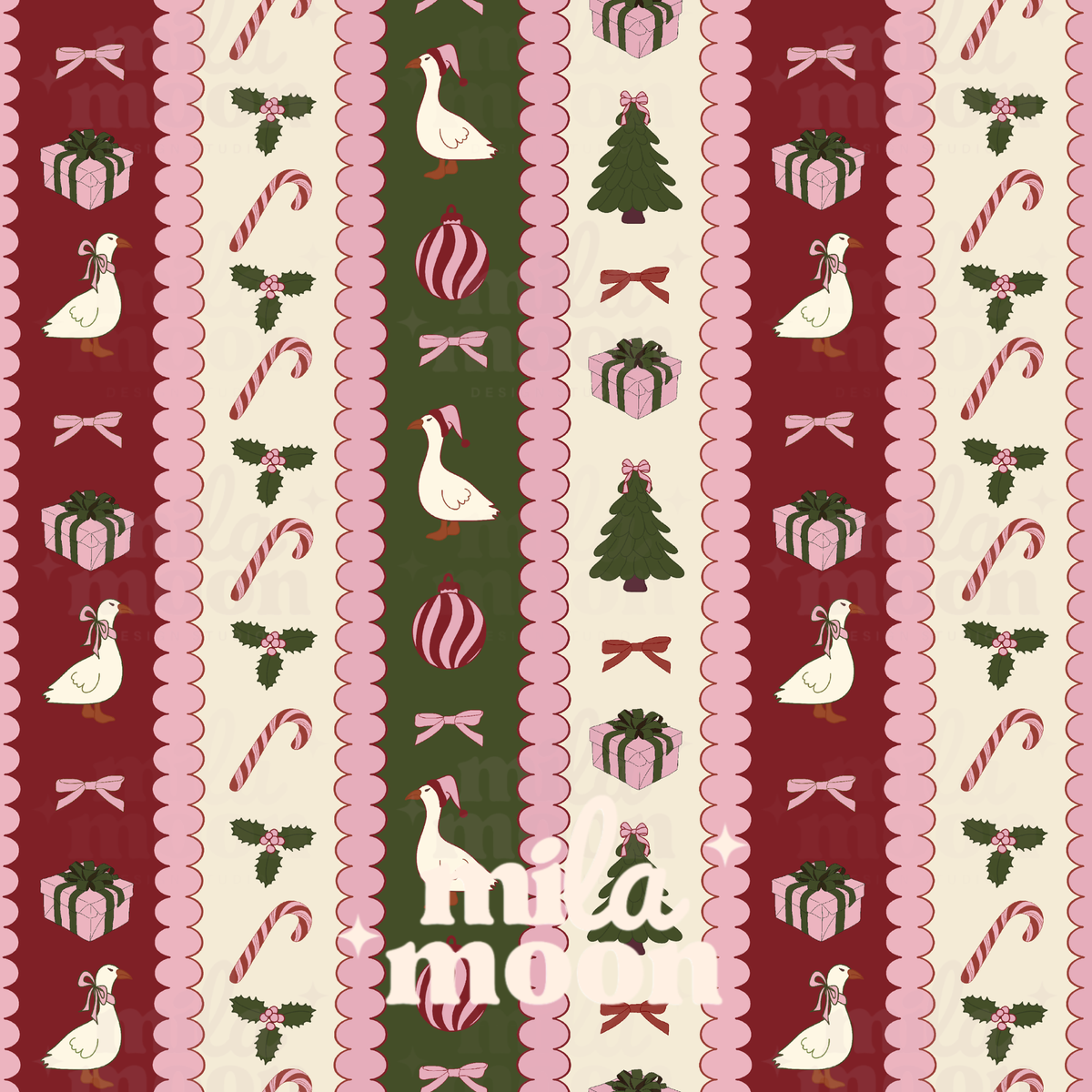 Christmas Goose Stripes