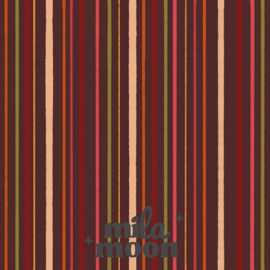Fall Garden Floral Stripes
