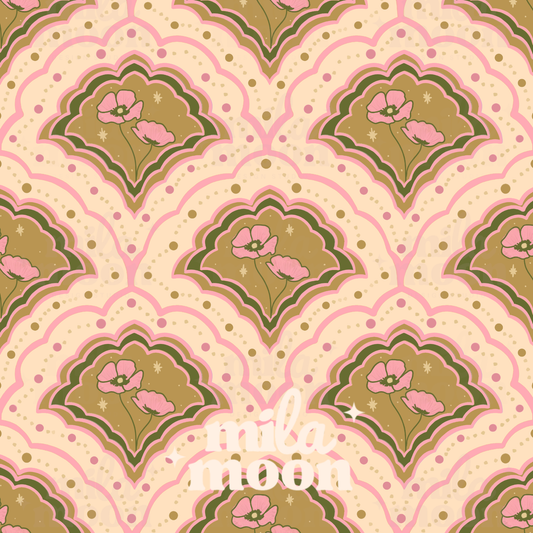 Whimsy Green Floral Tiles