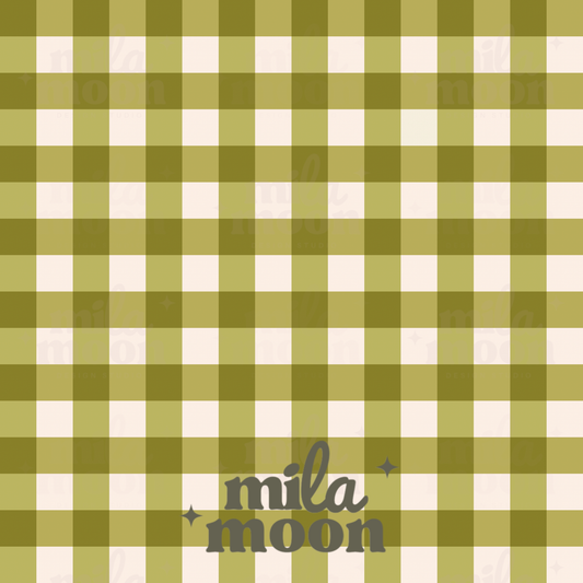 Strawberry Green Gingham