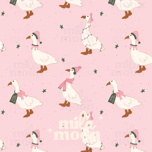 Christmas Goose Pink/Green