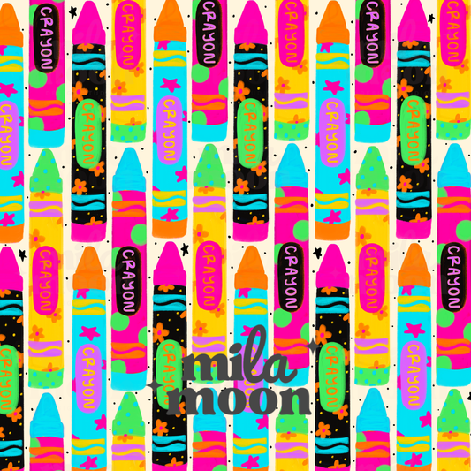 BTS Pink Neon Crayons
